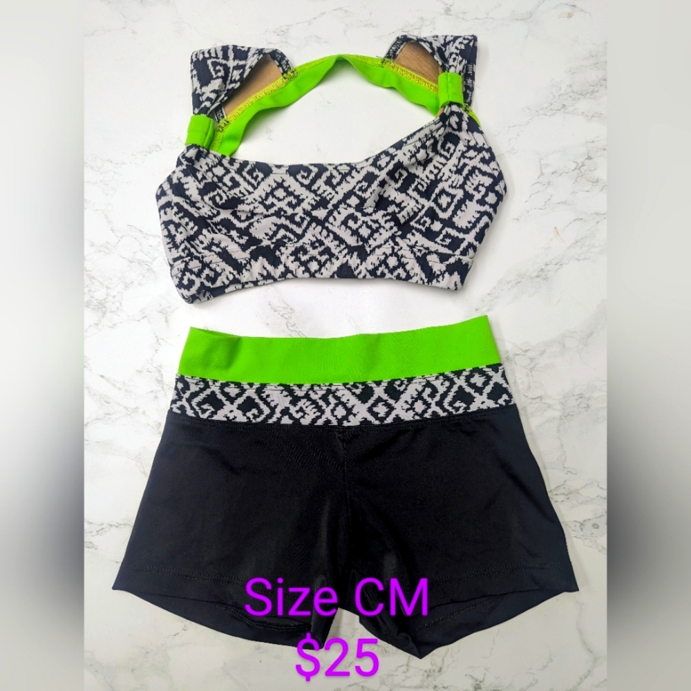 CM green/black dance wear